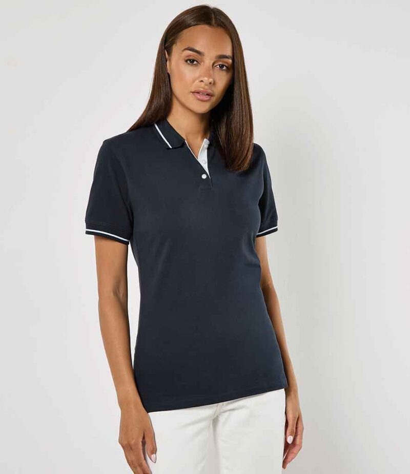 Kustom Kit Ladies St Mellion Tipped Cotton Pique Polo Shirt