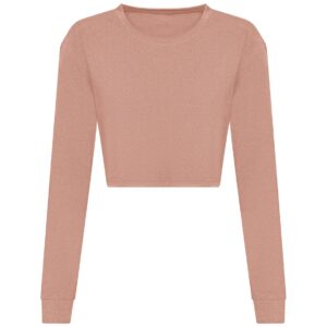 AWDis Ladies Long Sleeve Cropped T-Shirt