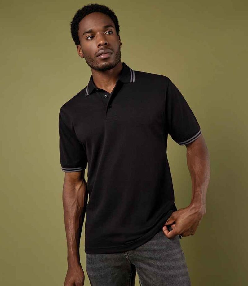 Kustom Kit Contrast Tipped Poly/Cotton Pique Polo Shirt