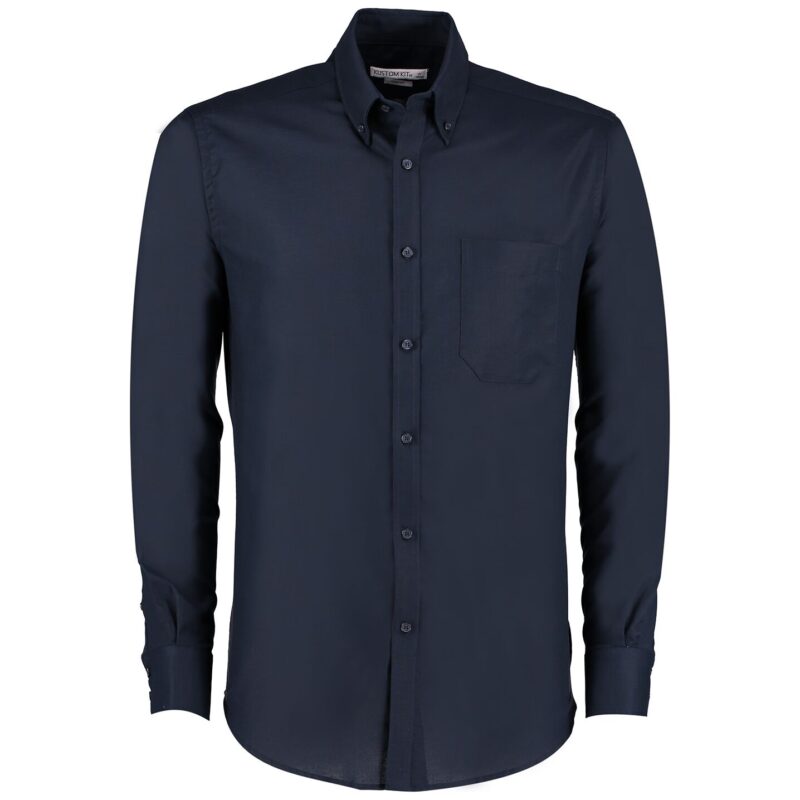 Kustom Kit Long Sleeve Slim Fit Workwear Oxford Shirt