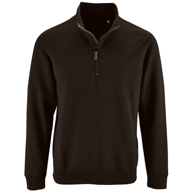 SOL'S Stan Contrast Zip Neck Sweatshirt