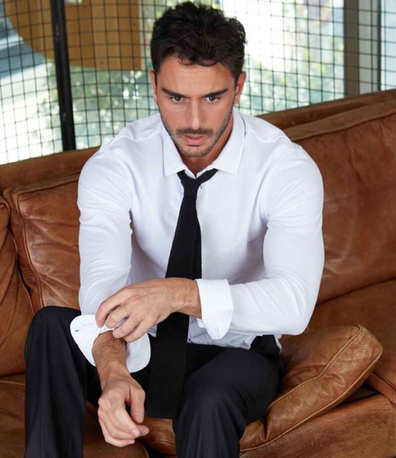 NEOBLU Basile Organic Cotton Long Sleeve Pique Shirt