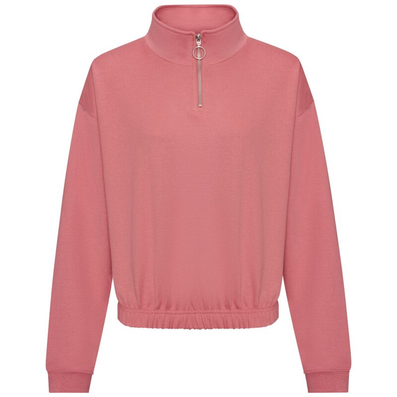 AWDis Ladies Cropped 1/4 Zip Sweatshirt
