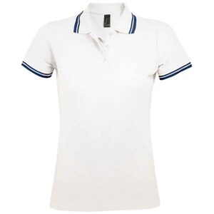 SOL'S Ladies Pasadena Tipped Cotton Pique Polo Shirt