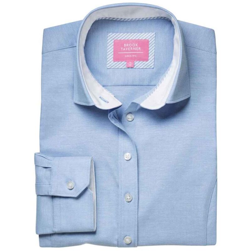 Brook Taverner Ladies Mirabel Long Sleeve Stretch Oxford Shirt
