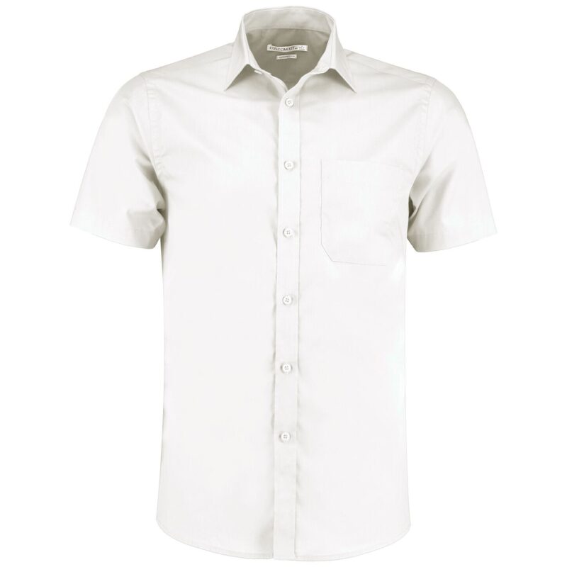 Kustom Kit Short Sleeve Tailored Poplin Shirt
