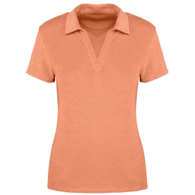 Native Spirit Ladies Terry Towel Polo Shirt