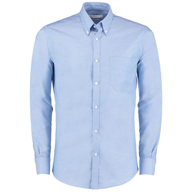 Kustom Kit Long Sleeve Slim Fit Workwear Oxford Shirt