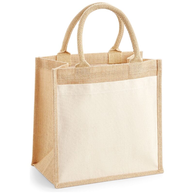 Westford Mill Pocket Jute Midi Tote Bag