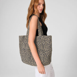 Westford Mill Leopard Print Canvas Shopper