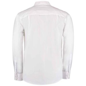 Kustom Kit Long Sleeve Tailored Mandarin Collar Shirt