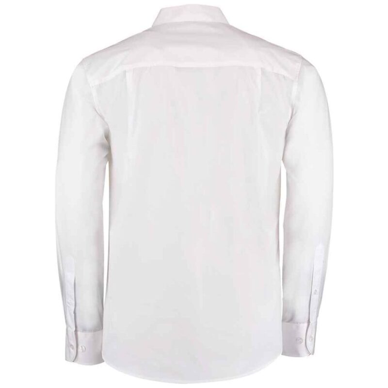 Kustom Kit Long Sleeve Tailored Mandarin Collar Shirt