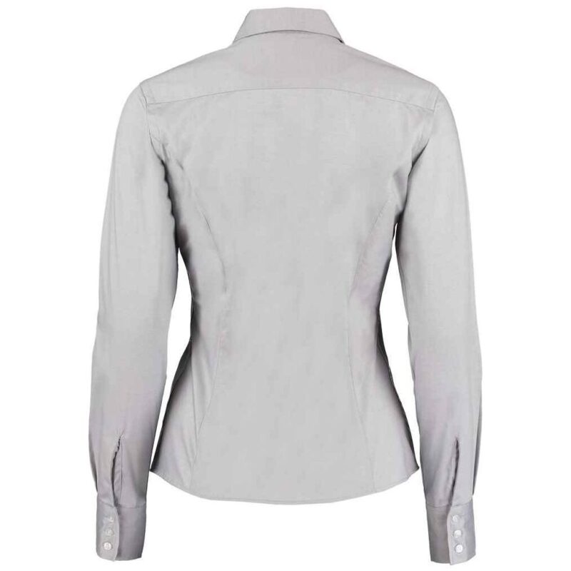 Kustom Kit Ladies Premium Long Sleeve Tailored Oxford Shirt