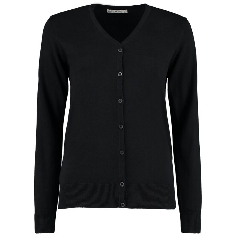 Kustom Kit Ladies Arundel Cotton Acrylic V Neck Cardigan