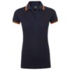 French Navy/Neon Orange