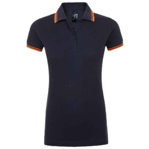 SOL'S Ladies Pasadena Tipped Cotton Pique Polo Shirt