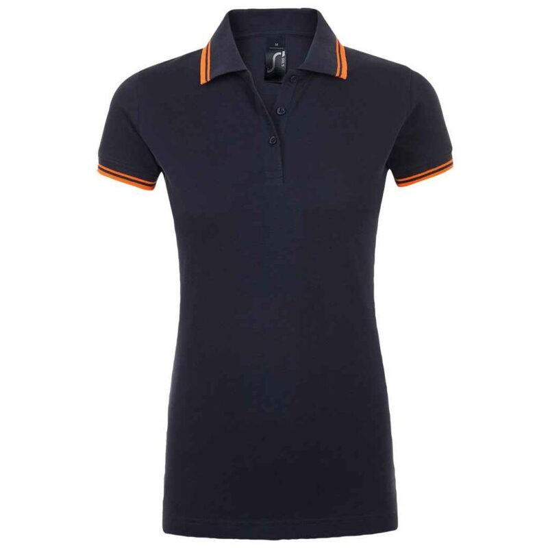 SOL'S Ladies Pasadena Tipped Cotton Pique Polo Shirt