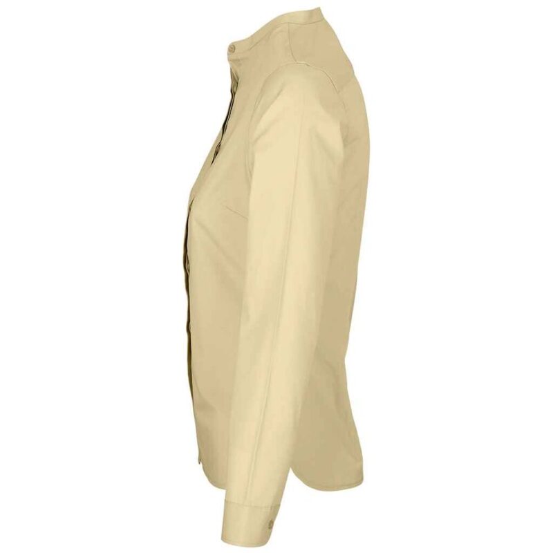 NEOBLU Ladies Bart Mao Collar Long Sleeve Poplin Shirt