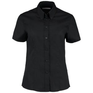 Kustom Kit Ladies Premium Short Sleeve Tailored Oxford Shirt
