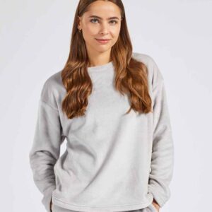 Brand Lab Ladies Plush Fleece Crew Neck Sweatshirt