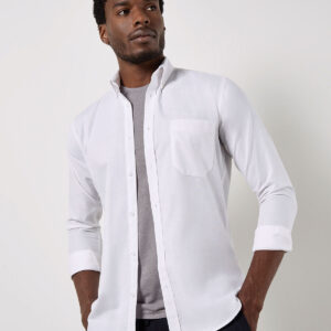 Kustom Kit Long Sleeve Slim Fit Workwear Oxford Shirt
