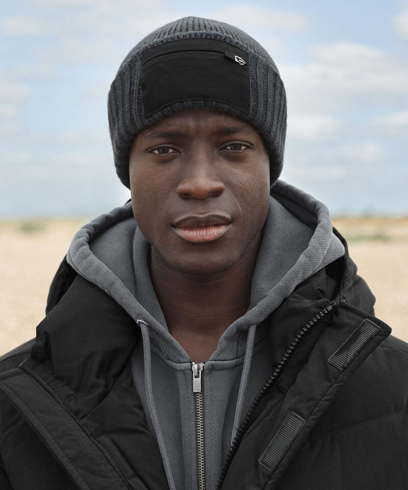Beechfield Zip Patch Beanie