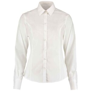 Kustom Kit Ladies Long Sleeve Tailored Business Shirt