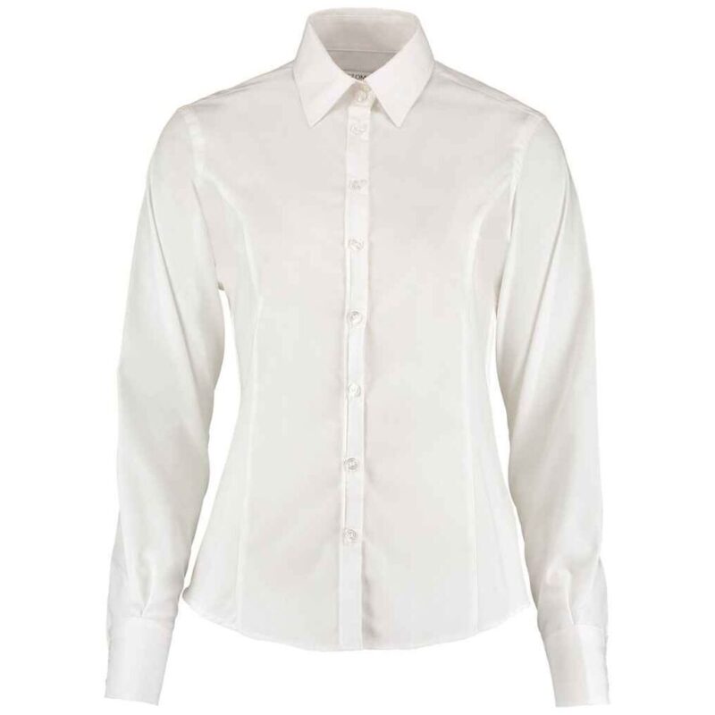 Kustom Kit Ladies Long Sleeve Tailored Business Shirt