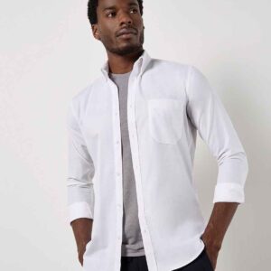 Kustom Kit Long Sleeve Slim Fit Workwear Oxford Shirt
