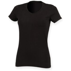 SF Clothing Ladies Feel Good Stretch V Neck T-Shirt