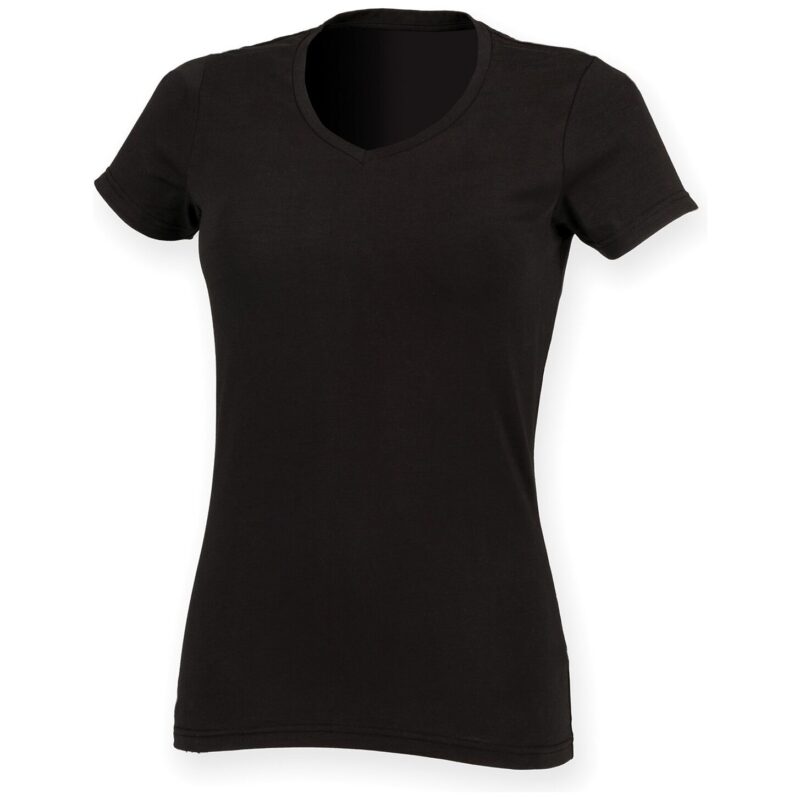 SF Clothing Ladies Feel Good Stretch V Neck T-Shirt