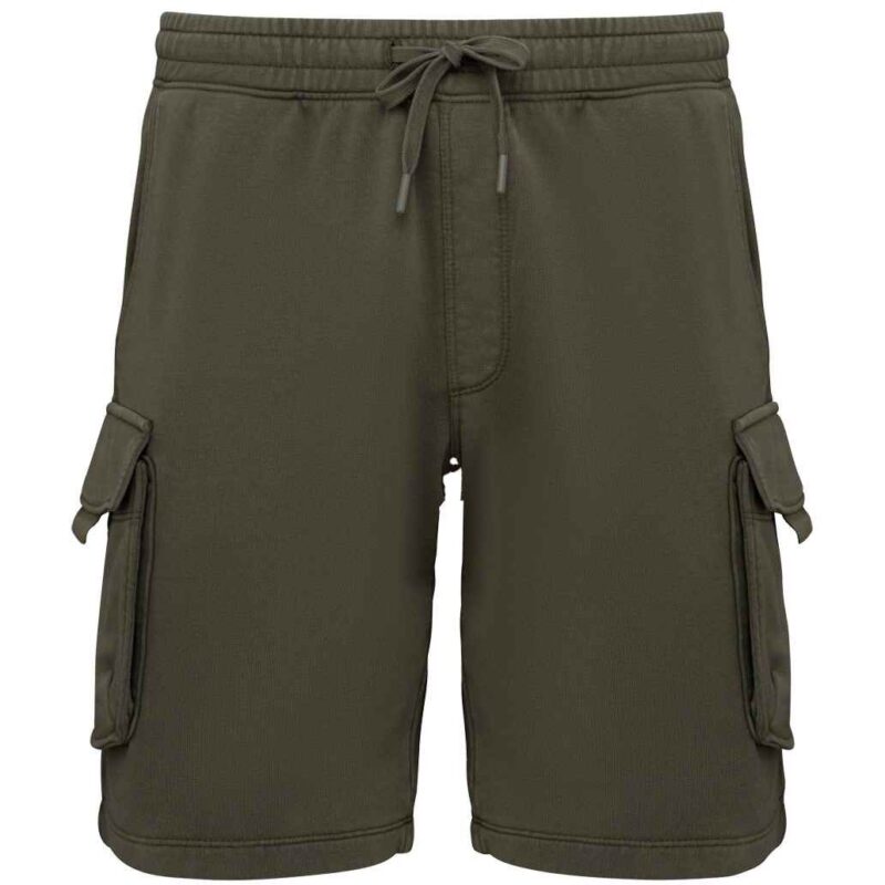 Native Spirit French Terry Washed Effect Cargo Shorts