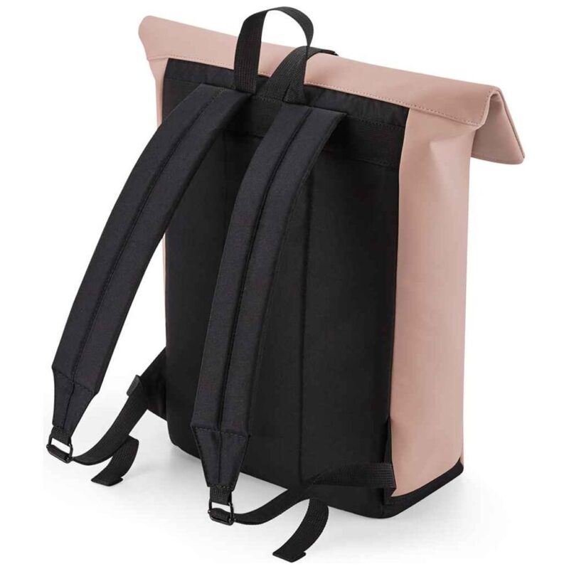 BagBase Matte PU Roll-Top Backpack