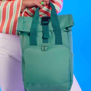 BagBase Recycled Mini Twin Handle Roll-Top Backpack
