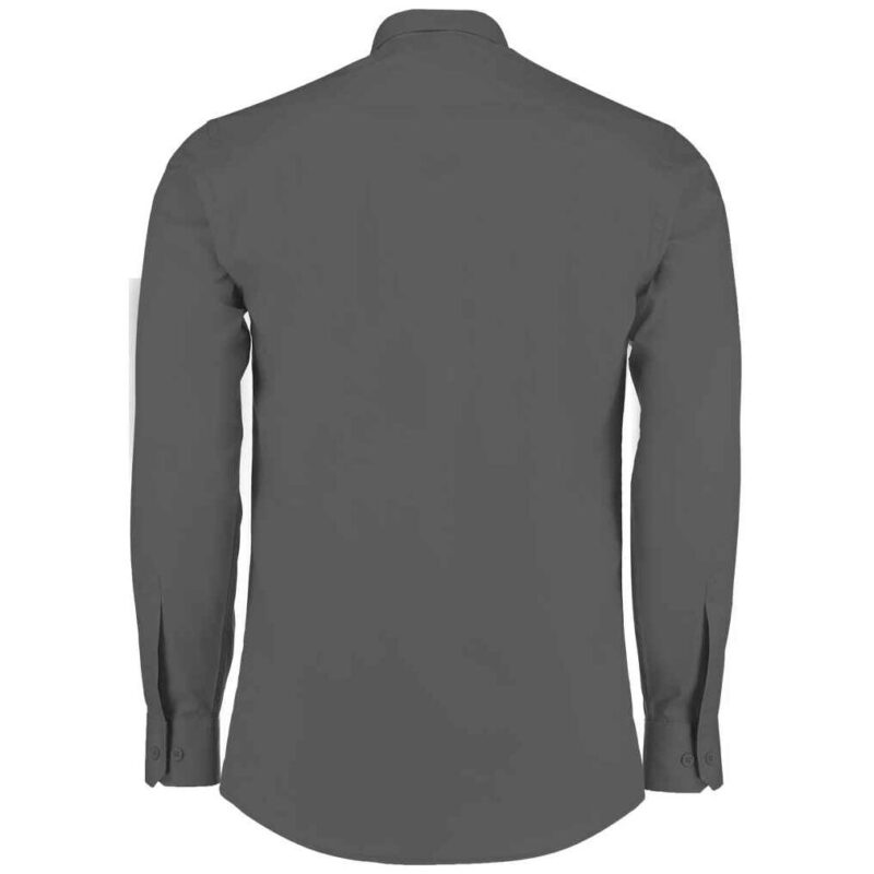 Kustom Kit Long Sleeve Tailored Poplin Shirt