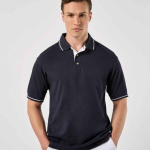 Kustom Kit St Mellion Tipped Cotton Pique Polo Shirt