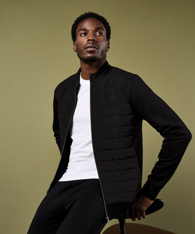 Kustom Kit Regular Fit Quilted Full Zip Sweat Jacket