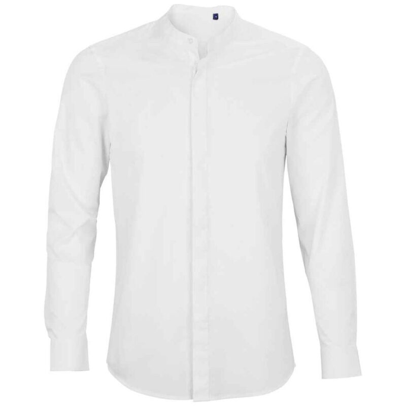 NEOBLU Bart Mao Collar Long Sleeve Poplin Shirt