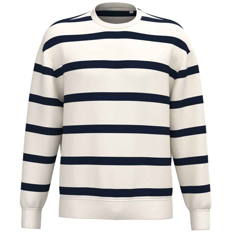 Native Spirit Unisex Striped Crew Neck Sweatshirt