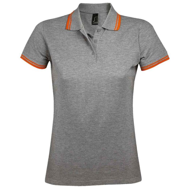 SOL'S Ladies Pasadena Tipped Cotton Pique Polo Shirt