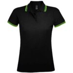 SOL'S Ladies Pasadena Tipped Cotton Pique Polo Shirt