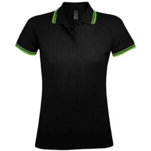 SOL'S Ladies Pasadena Tipped Cotton Pique Polo Shirt