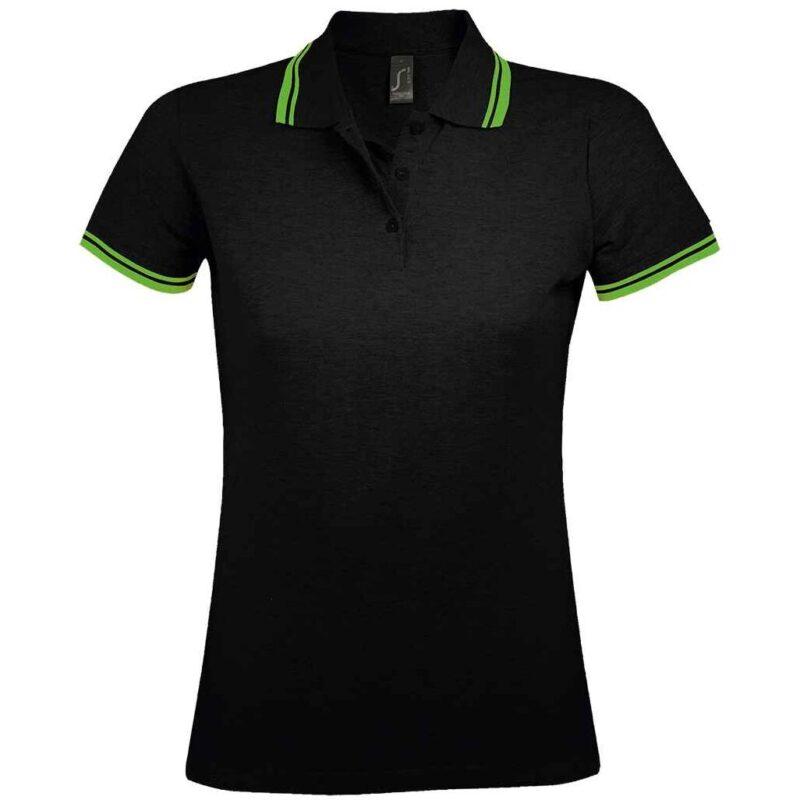 SOL'S Ladies Pasadena Tipped Cotton Pique Polo Shirt