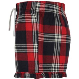 SF Clothing Ladies Tartan Frill Lounge Shorts