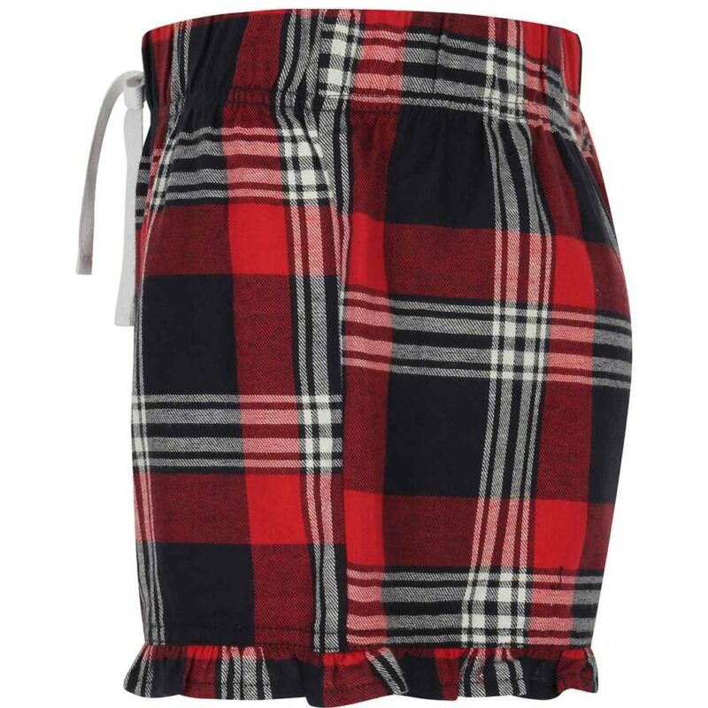 SF Clothing Ladies Tartan Frill Lounge Shorts