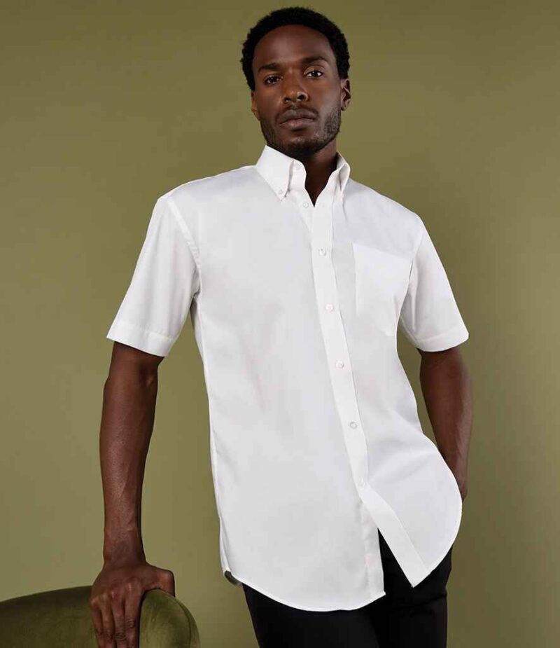 Kustom Kit Premium Short Sleeve Classic Fit Oxford Shirt