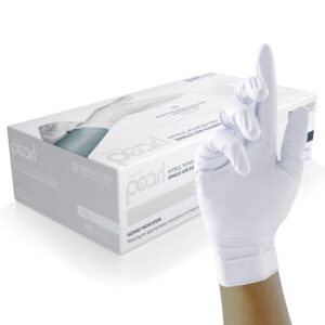 Unigloves White Pearl Disposable Nitrile Gloves - Medical Grade - Powder Free