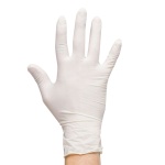 Aurelia Vibrant White Disposable Latex Gloves - Medical Grade - Powder Free