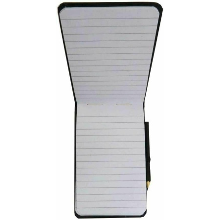 Hard Backed Ruled Pages Policemans Notepad Black With Additional Pencil