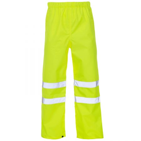 Supertouch Hi Vis Yellow Overtrousers Knee Band